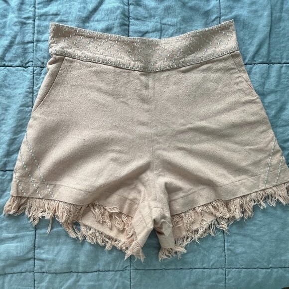 Light Pink Raw Silk Festival Shorts - NWOT - Picture 1 of 5